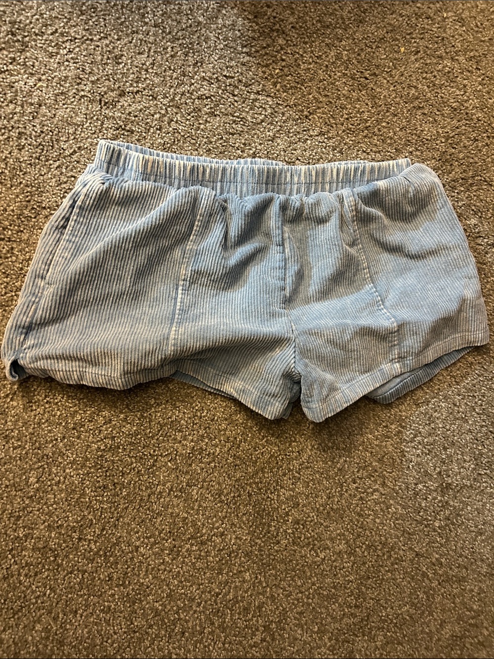 Simply Southern Pale Blue Corduroy Athletic Shorts